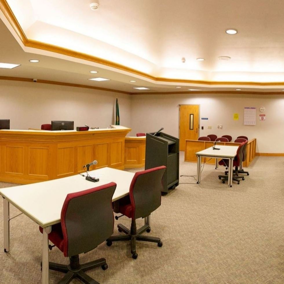 Burlington court room interior