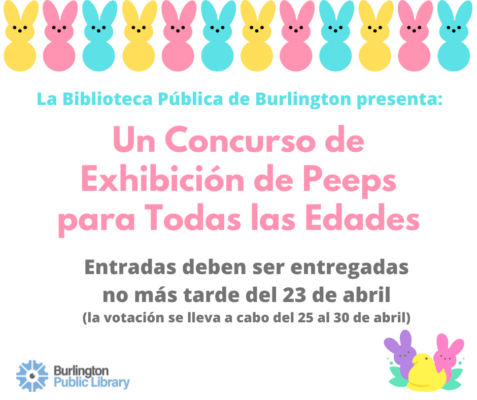 Peeps Display Contest Flier with rows of peeps as the border.