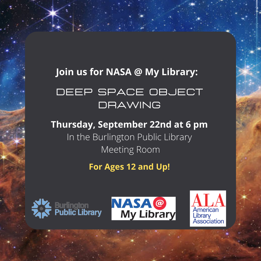 Nasa at my library flier decorative hubble images
