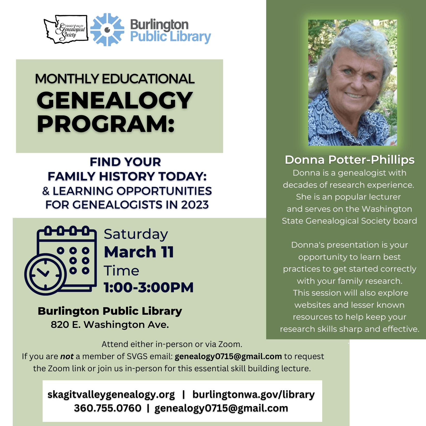 Mar 11 2023 Flier Donna Potter Phillips 