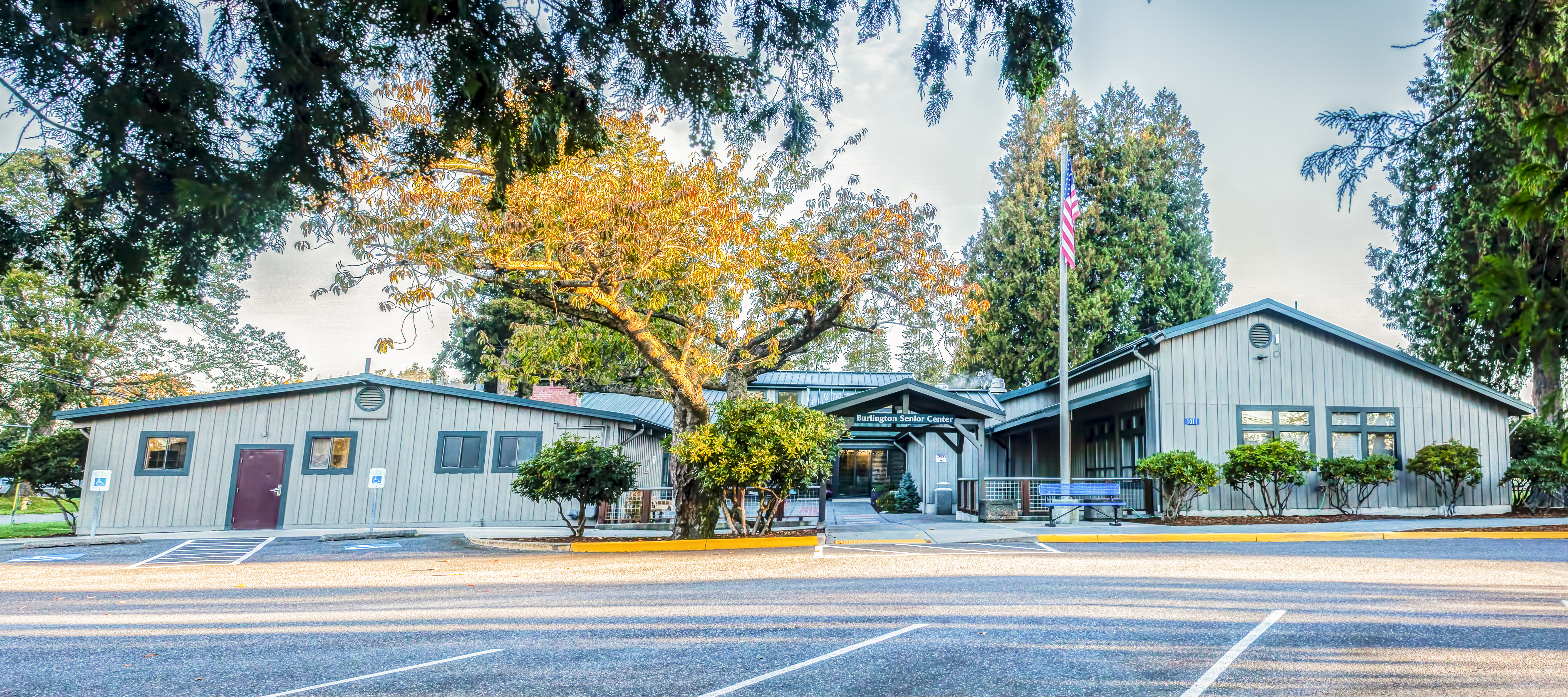 Community Center exterior n parking - photo Rita Martin
